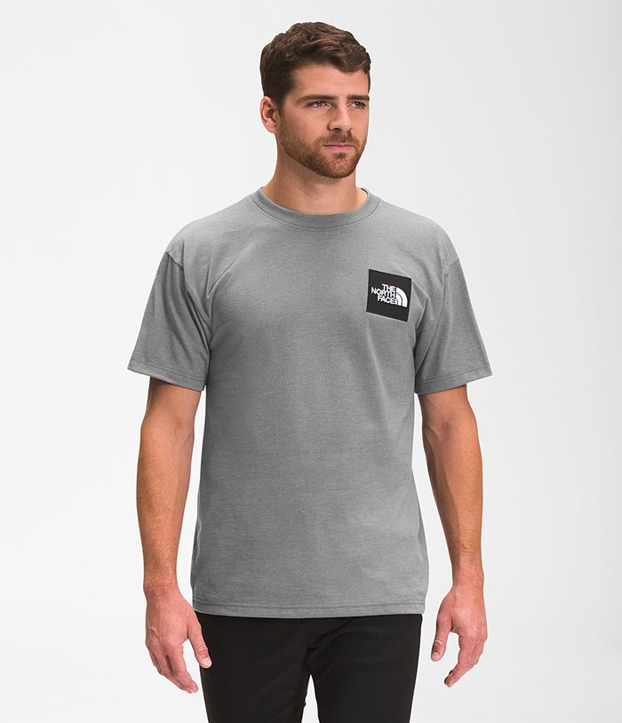 The North Face T-Shirts Heren Korte Mouw Heavyweight Box QMYV09547 - Grijs